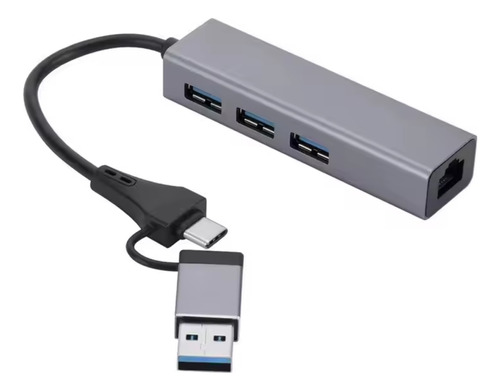 Adaptador Hub Usb 3.0 Ethernet Gigabit Lan 4 Puertos