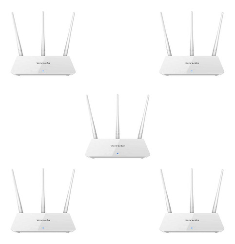 Kit 5 Router Inalámbrico Tenda F3 /300 Mbps Con 3 Antenas 