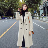 Abrigo Gabardina De Lana Fina Moda De Mujeres Estilo Coreana