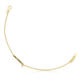 Pulsera De Plata Vermeil Y Gemas Straight Tous