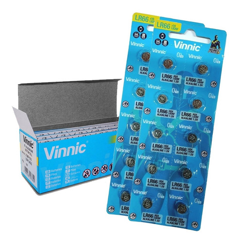 Pack X 100 Pilas Vinnic Lr66 Ag4 L626f 177 Reloj