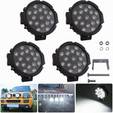 Faro Redondo Led Para Jeep Atv Truck 51w 7 Pulgadas 4x4 4pcs