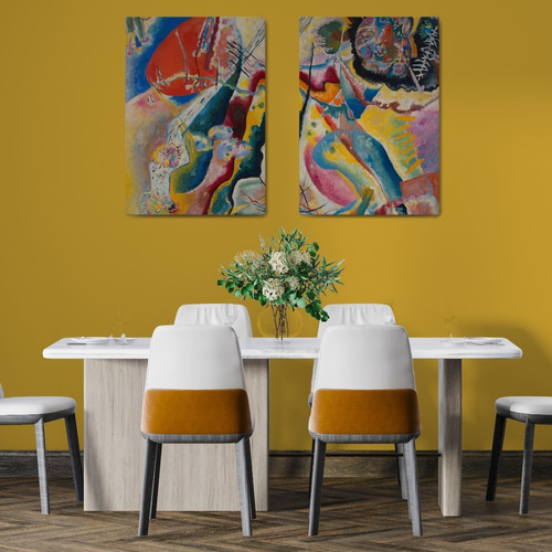 Set De Impresion En Canvas Abstractos 2pz De 100x65 Cm