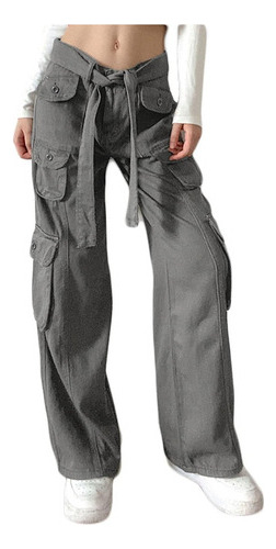 Pantalones De Mezclilla Mujer Cargo Pants Para Dama J