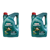 2 Bidones Aceite Castrol Magnatec Semisint. 10w40 X 4 Litros