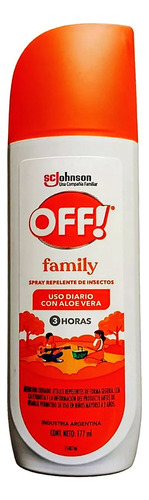 Repelente De Mosquitos Off Family Naranja Liquido Spray 