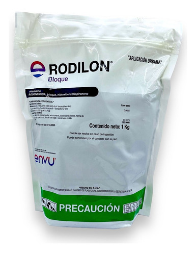 Veneno Rodilon Bloque 1kg Bayer Mata Raticida Ratas Ratones