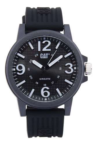 Reloj Hombre Cat Lb11121131 Cuarzo 46mm Pulso Negro En