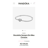 Pulseira Pandora Moments Com Broche Prateado Twinkle Heart