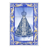 Quadro Imagem Nossa Senhora Aparecida Azulejo Est. Portugues