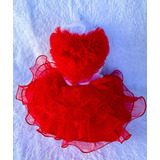 Vestido De Mascota Gala Elegante Rojo Razas Pequeñas