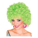 Peluca Super Afro Verde Cotillon Carioca Disfraz Cumple Boda