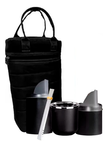 Set Matero Kit Completo Equipo Mate Acero Inox Bolso Latas