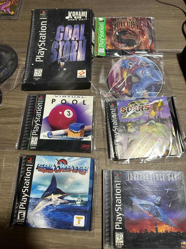 Lote Juegos De Ps1 Solo Cd Konami Goal Mortal Kombat Paquete