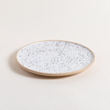 Plato Playo Korba Dots Blanco Con Beige De 27cm