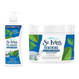 Kit 1 Crema St Ives Cuerpo + 1 Humectante Colageno Elastina 