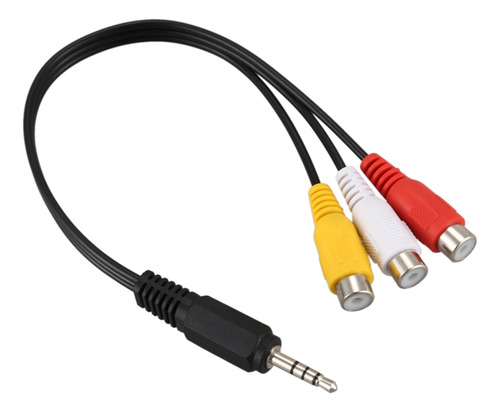 Conector Macho De 3,5 Mm A 3 Rca Hembra Audio Video Cable Av