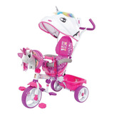 Triciclo Apache Unicornio 3 En 1 Tipo Carriola Envio Gratis Color Blanco