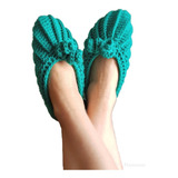 Pantuflas Ballerina Manawee Mujer Pantumedias Crochet