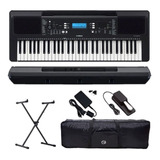 Teclado Arranjador Yamaha Psr-e373 Preto Kit