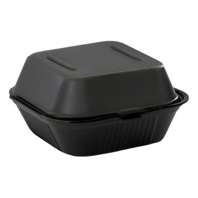 Contenedor Para Hamburguesas Negro 500 Pzas (4paq C/125pzas) Negro