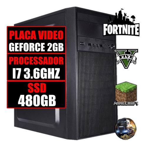 Pc Gamer Intel I7 / Placa Video 2gb / Ssd 480gb / 16gb Ram