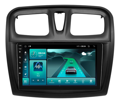Multimidia Sandero Logan Android 13 Auto 2gb Carplay 64gb 9p