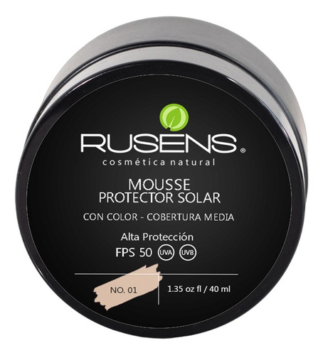 Protector Solar Con Color Fps50 Natural Rusens Varios Tonos