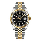 Reloj Rolex Datejust Black & Gold - Negro Y Oro- Calendario