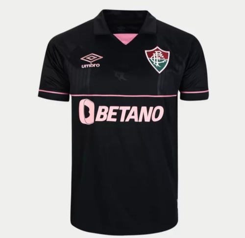 Camisa Fluminense Goleiro 23/24 Preto E Rosa Umbro
