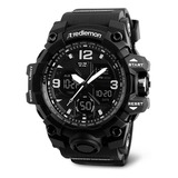 Reloj Digital Y Análogo Deportivo Contra Agua 1155b Redlemon Color De La Correa Negro