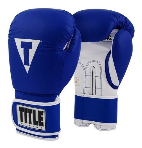 Guantes De Box Azul Title Pro Style Piel Palomares Fpx