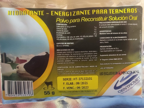 Hidratante Energizante Para Terneros