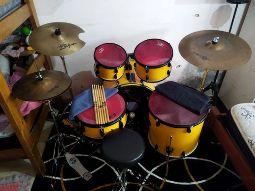 Bateria Acústica Nagano Onix Drums Smart 22  Big Yellow 