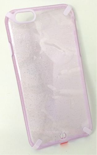 Funda Clear Glitter Premium Brillo Para iPhone 6/6s + Glass 