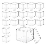 Chengu Paquete De 18 Cajas De Acrilico Transparente, Cubo De