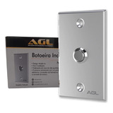 Acionador De Fechadura Botoeira Botao Inox Agl De Embutir