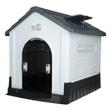 Casa Para Perro Razas Grandes Con Puerta Térmica 105x88x99cm