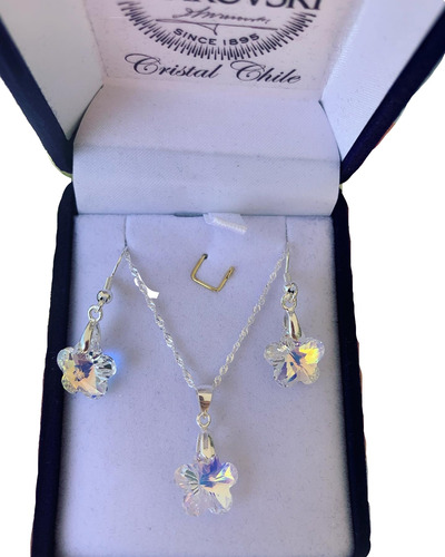 Conjunto Flor Cristal Swarovski