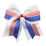 Independence Day Ponytail Holder Girls Bow Rope Holiday...