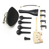 Juego De Accesorios Para Violín De Madera 4/4, Negro