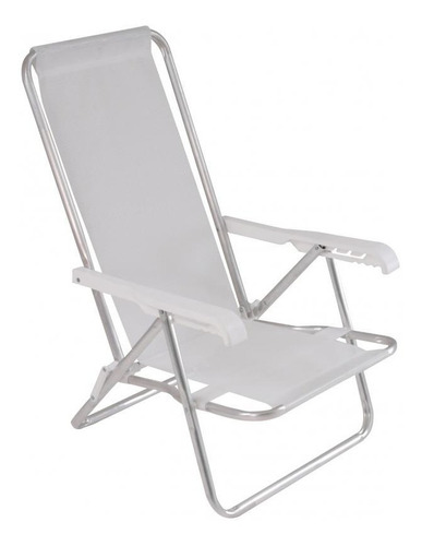 Silla Reposera Reclinable 4 Pos. Mor Sannet Playa Camping Color Blanco