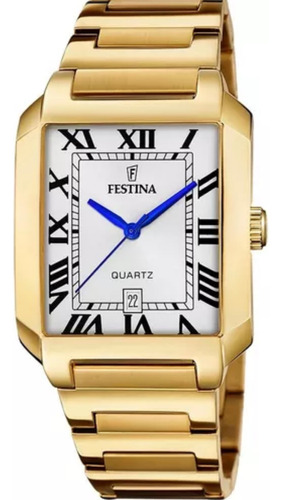 Reloj Hombre Festina Dorado On The Square 25% Off + Regalo!