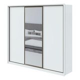 Guarda-roupa Casal Spazio 270 Glass 3 Portas 6 Gavetas