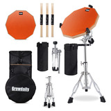 Drum Practice Pad Snare Drum Stand Set 12 In Con Almoha...