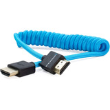 Kondor Blue 4k Hdmi A Hdmi Cable Trenzado En Espiral Corto D