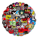 Rock Music 100 Stickers Motocross De Pvc Contra Agua