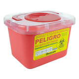 Caja Plástica De Desechos Cortopunzantes Rojo 3 Lts