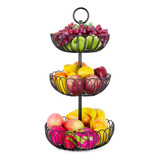 Fruteros Metalicos Cocina Organizadores Cesta 3 Niveles Rack