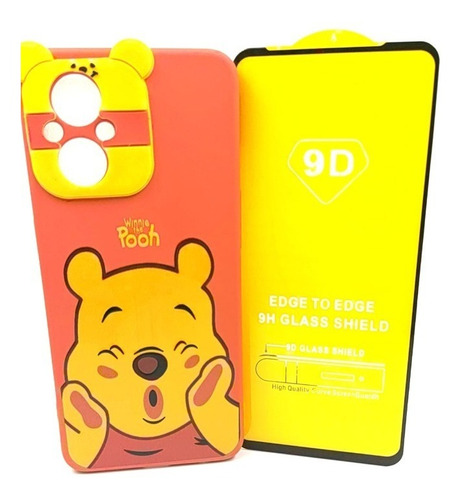 Case Winnie Pooh + Mica Cristal Para Huawei Nova 9se
